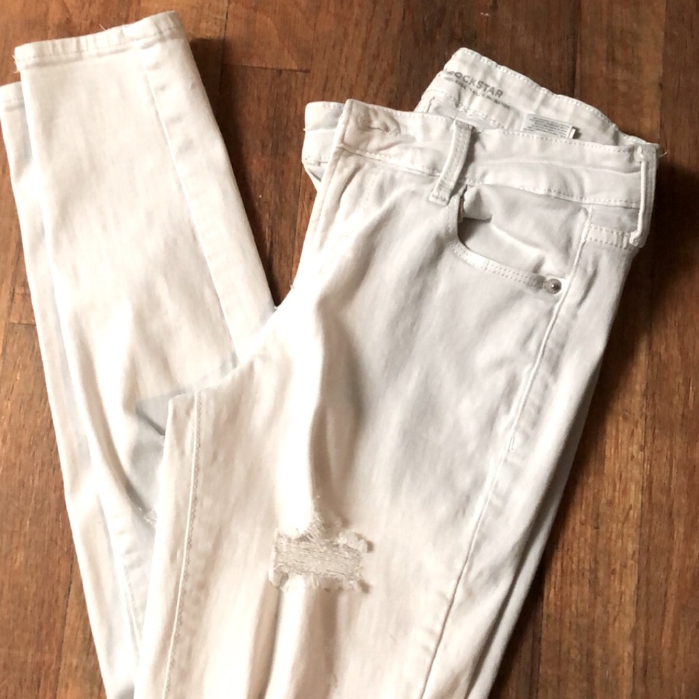 Ripped White Skinny Jeans